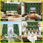 Set of 4 Artificial Plant Wall Panels 40X60CM Boxwood Panel Leaf Backdrop Backyard Green Decor