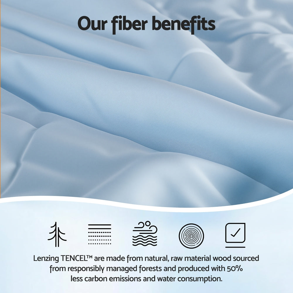 Single Giselle Tencel Quilt 200GSM Summer Quilts Comforter Doona Light Weight Soft Throw Blanket