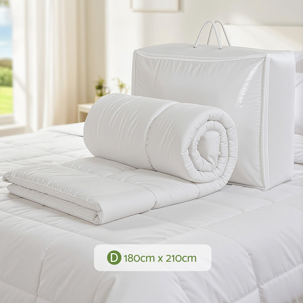 Double Giselle Bedding 200GSM Bamboo Quilt Summer Quilts All Season Doona Duvet Lightweight