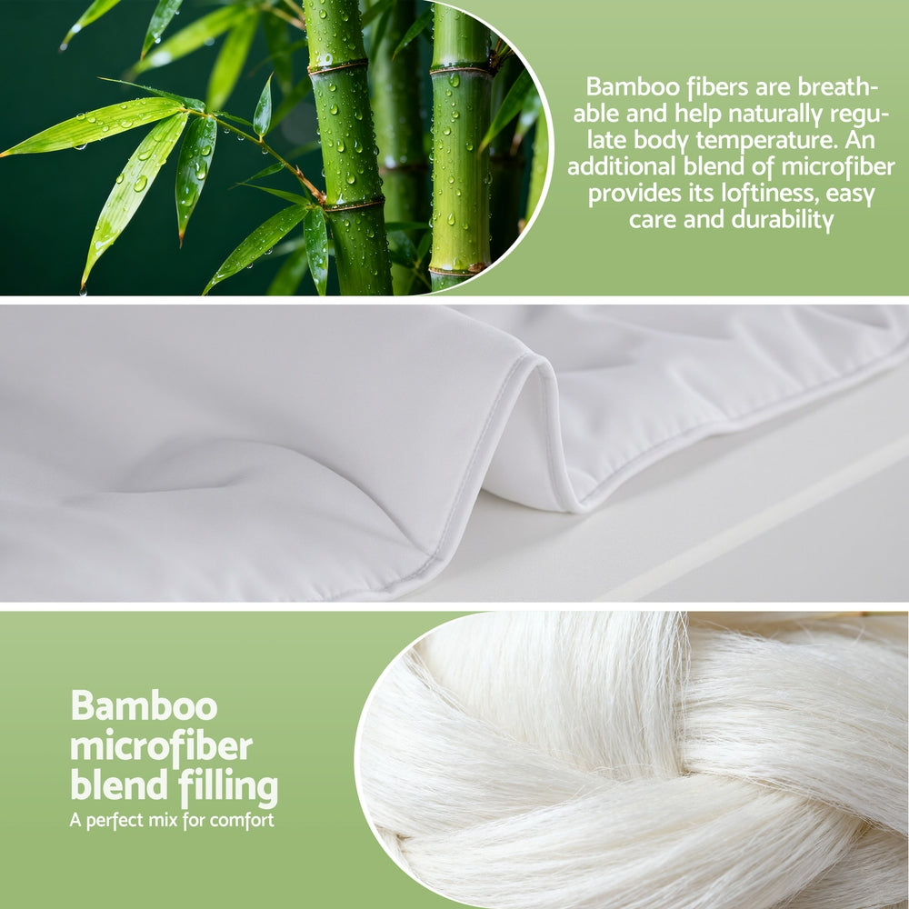 Double Giselle Bedding 200GSM Bamboo Quilt Summer Quilts All Season Doona Duvet Lightweight