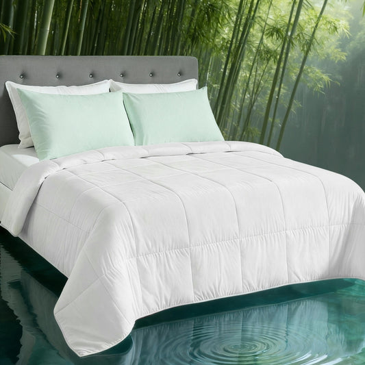 Super King Giselle Bedding 200GSM Bamboo Quilt Summer Quilts All Season Doona Duvet Lightweight