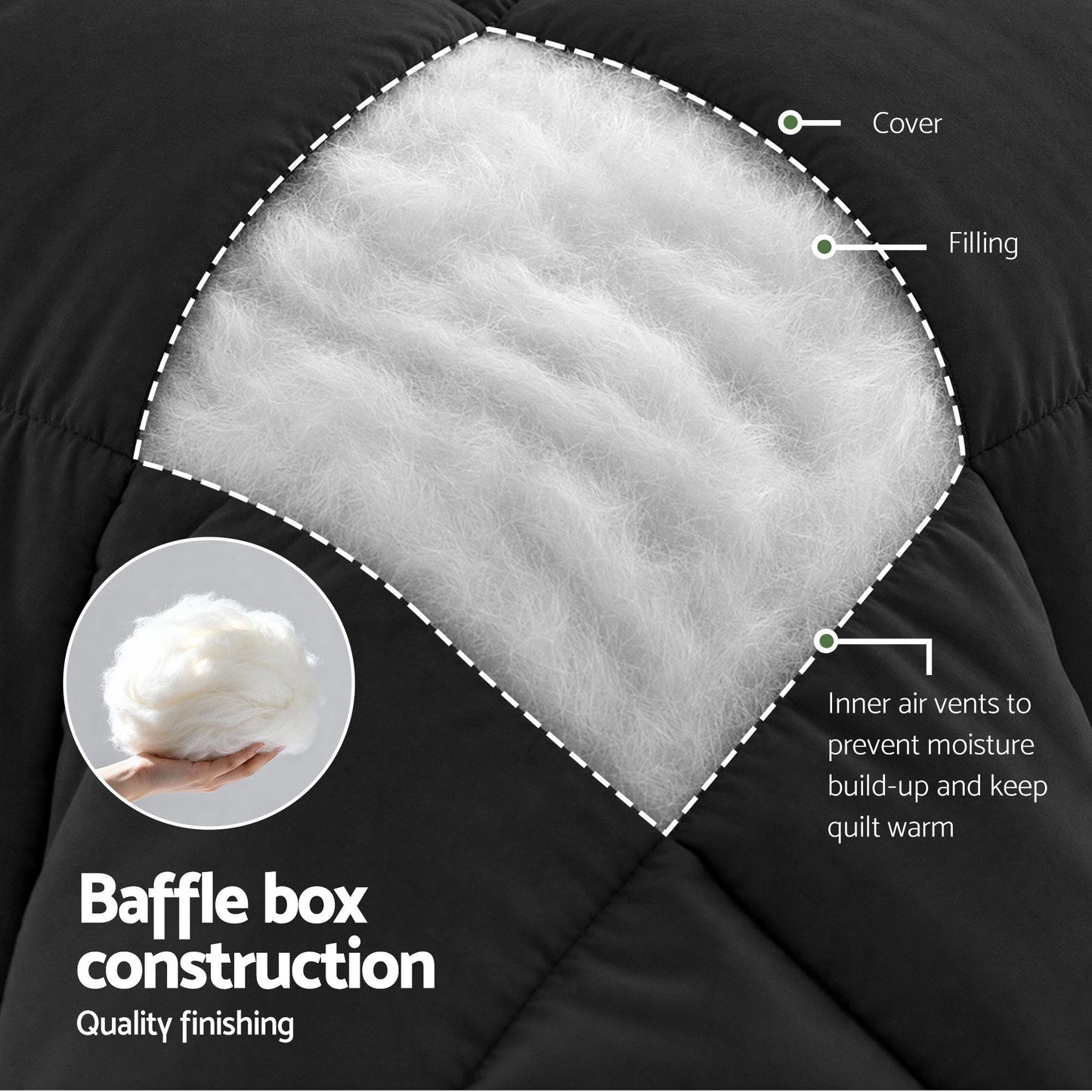Super King Giselle 200GSM Bamboo Microfibre Quilt Lightweight All Season Doona