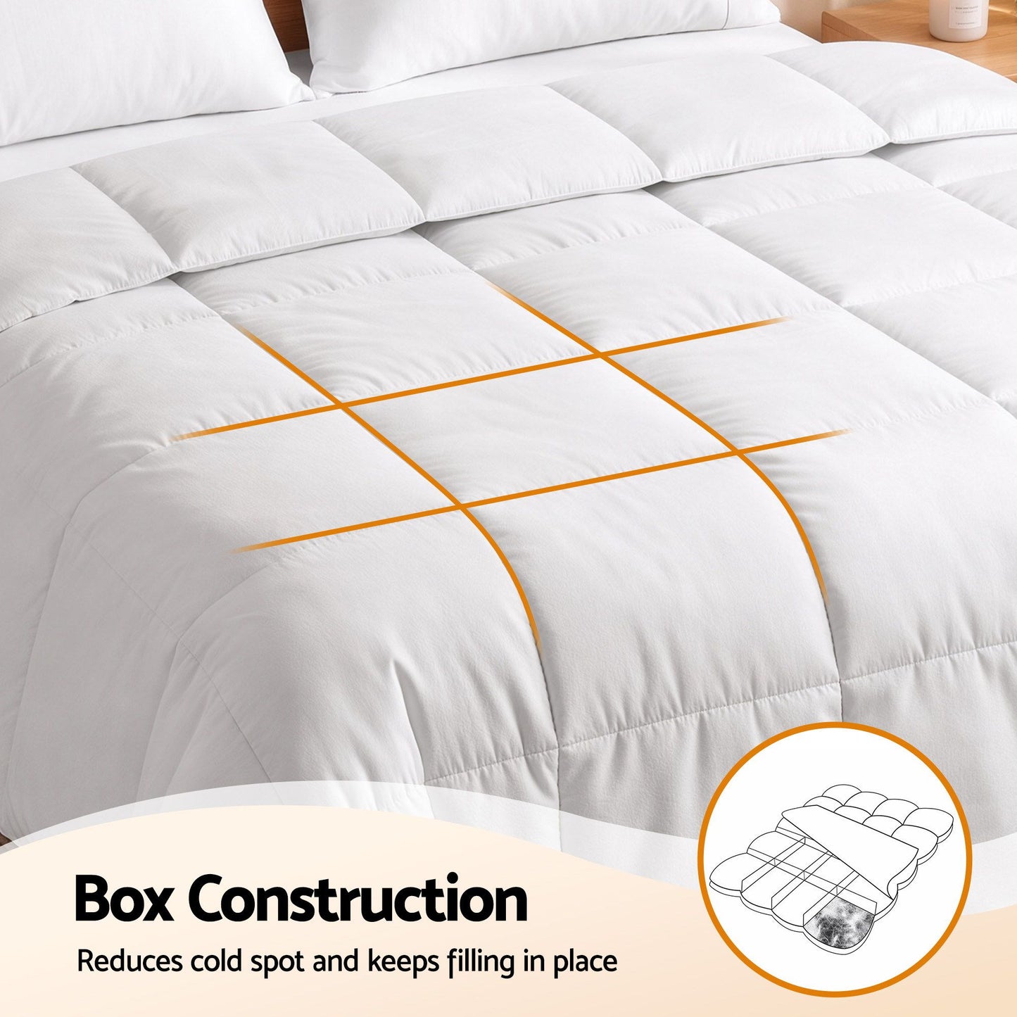 Double Giselle Bedding Quilt 200GSM Summer Duck Down Feather Doona