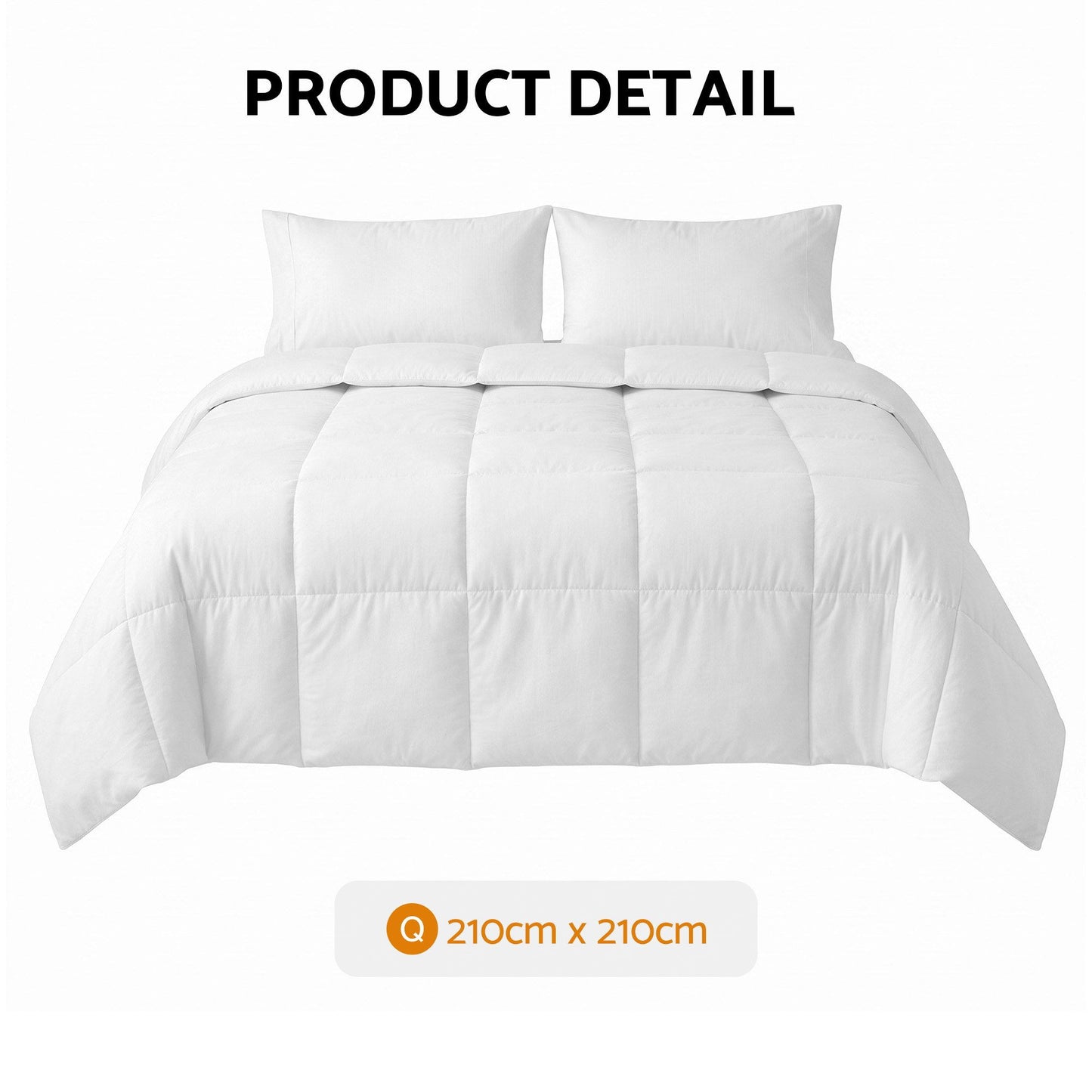Queen Giselle Bedding Quilt 200GSM Summer Duck Down Feather Doona