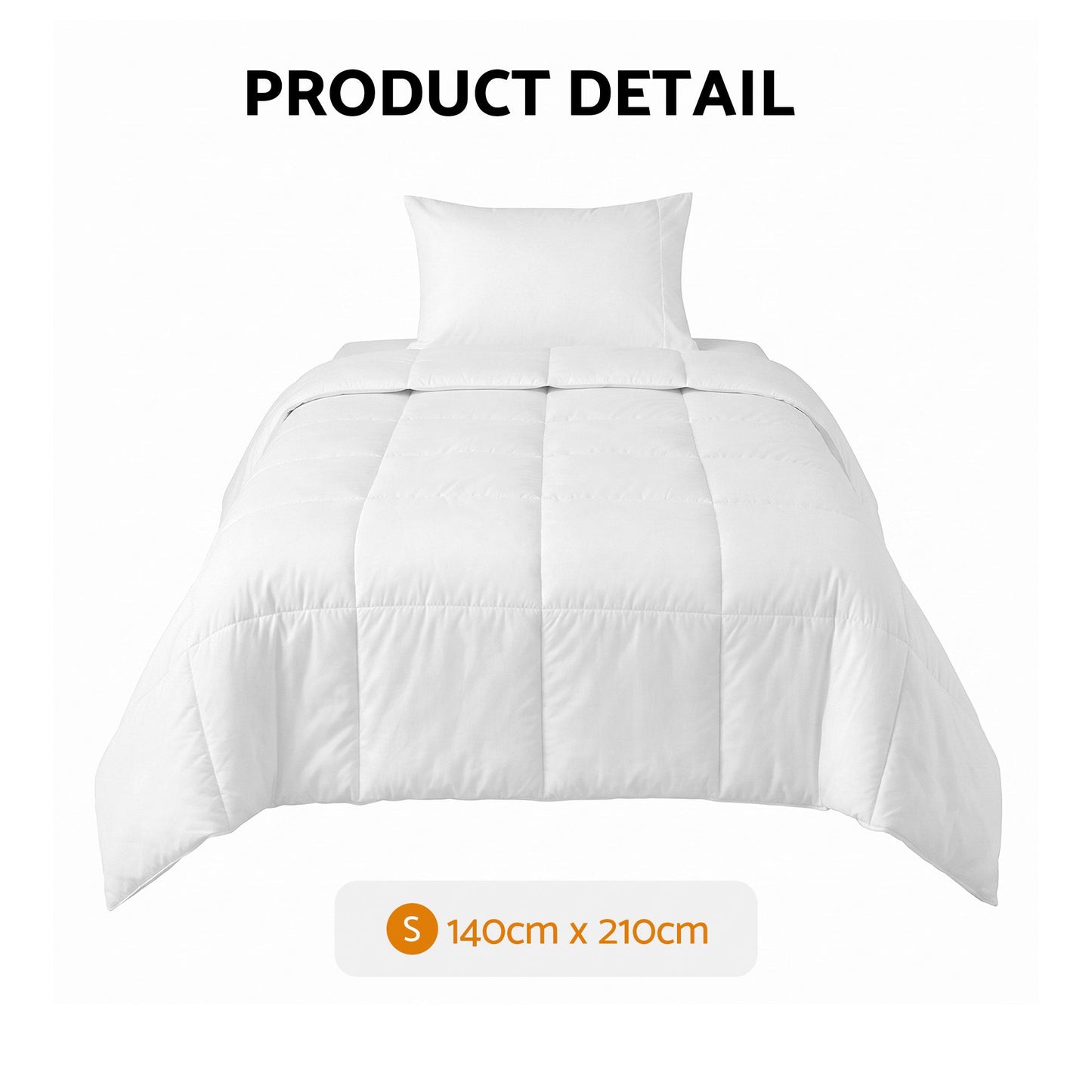 Single Giselle Bedding Quilt 200GSM Summer Duck Down Feather Doona
