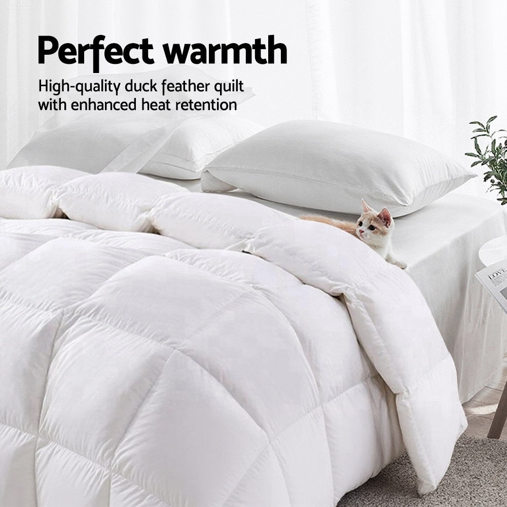 Single Giselle Bedding 700GSM Duck Down Feather Quilt Duvet Doona Winter Blanket