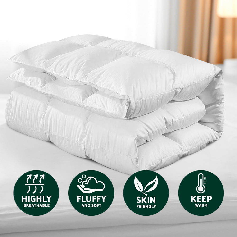 Double Giselle Bedding 800GSM Goose Down Feather Quilt Winter Blanket Duvet Comforter