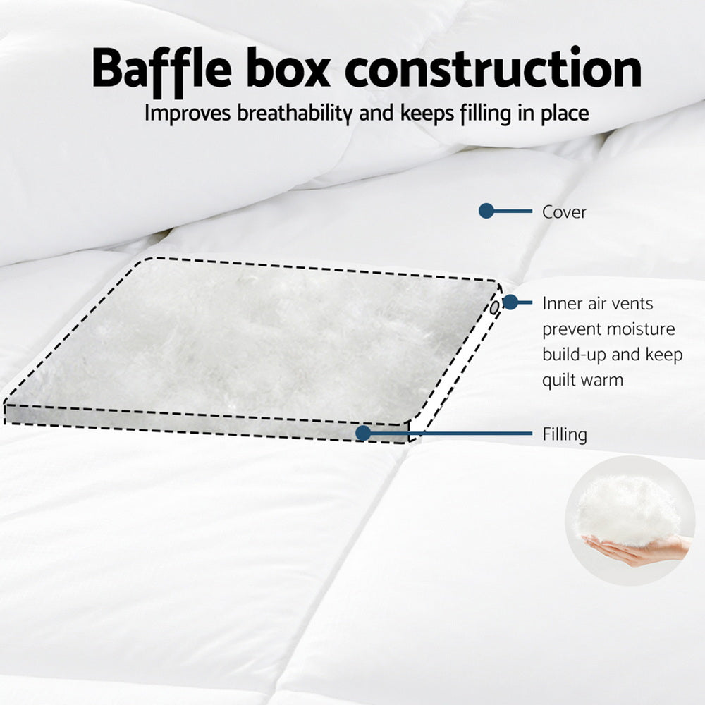 Double Giselle Bedding 800GSM Goose Down Feather Quilt Winter Blanket Duvet Comforter