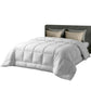 Double Giselle Bedding Wool Quilt 500GSM Thick Winter Doona Baffle Box Construction 100% Wool Filling