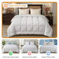 Double Giselle Bedding Wool Quilt 500GSM Thick Winter Doona Baffle Box Construction 100% Wool Filling
