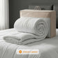 Super King Giselle Bedding Wool Quilt 500GSM Thick Winter Doona Baffle Box Construction 100% Wool Filling