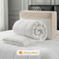 Double Giselle Bedding Wool Quilt 800GSM Extra Thick Winter Doona Baffle Box Construction 100% Wool Filling