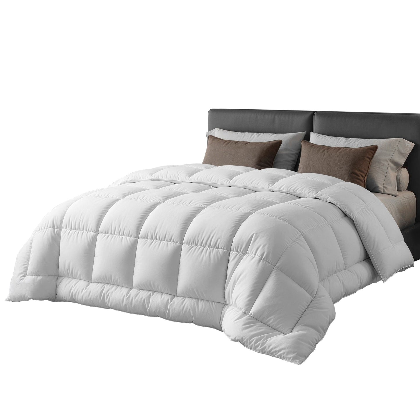 Double Giselle Bedding Wool Quilt 800GSM Extra Thick Winter Doona Baffle Box Construction 100% Wool Filling