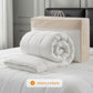 Queen Giselle Bedding Wool Quilt 800GSM Extra Thick Winter Doona Baffle Box Construction 100% Wool Filling