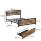 Cosseted Bed & Mattress Package with 25cm Mattress - Black & Wood Queen