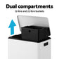 40L Pedal Bins Rubbish Bin Dual Compartment Waste Recycle Dustbins - White