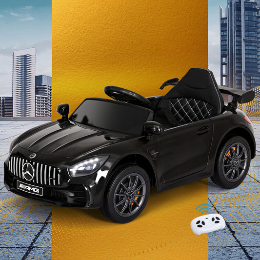 Kids Ride On Car Mercedes-Benz AMG GTR Electric Toy Cars 12V - Black