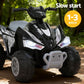Rigo Kids Ride On Car ATV Quad Motorbike Electric Outdoor Toys 12V Black