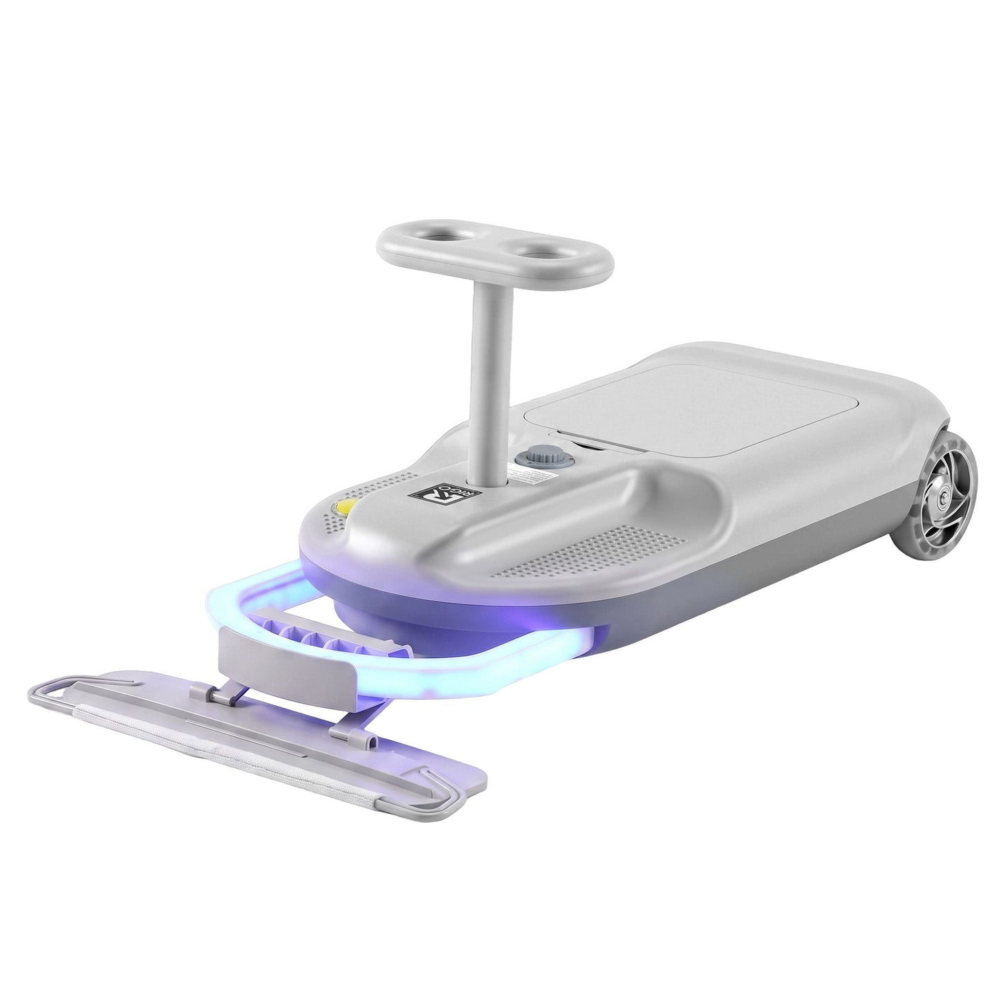 Ride on Car with Mop Storage Space Kids Clean Car 12V 86cm Grey
