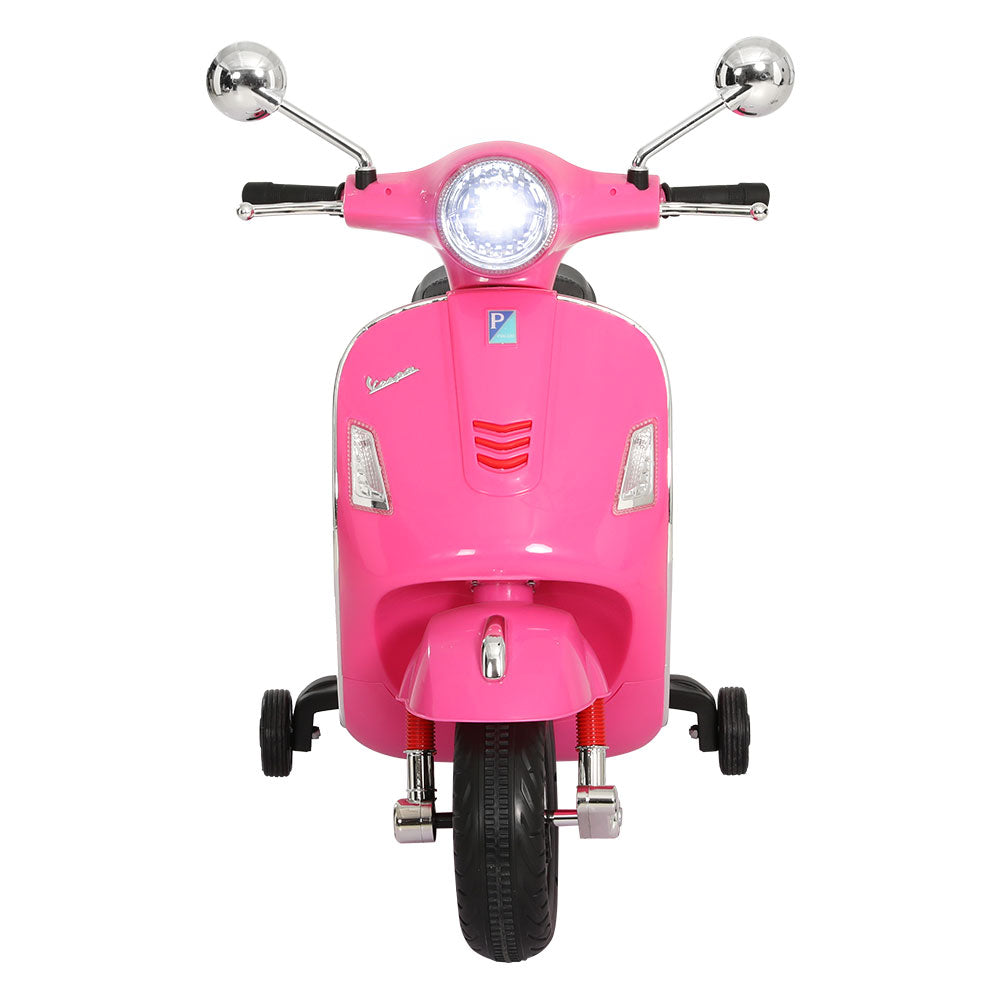 Kids Ride On Car Motorcycle Motorbike VESPA Licensed Scooter Electric Toys - Pink