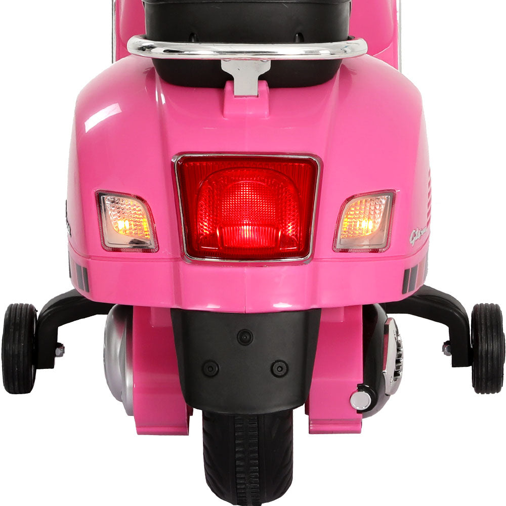 Kids Ride On Car Motorcycle Motorbike VESPA Licensed Scooter Electric Toys - Pink