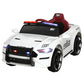 Kids Ride On Car Electric Patrol Police Cars Battery Powered Toys 12V - White