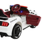Kids Ride On Car Electric Patrol Police Cars Battery Powered Toys 12V - White
