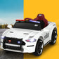 Kids Ride On Car Electric Patrol Police Cars Battery Powered Toys 12V - White