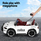 Kids Ride On Car Electric Patrol Police Cars Battery Powered Toys 12V - White