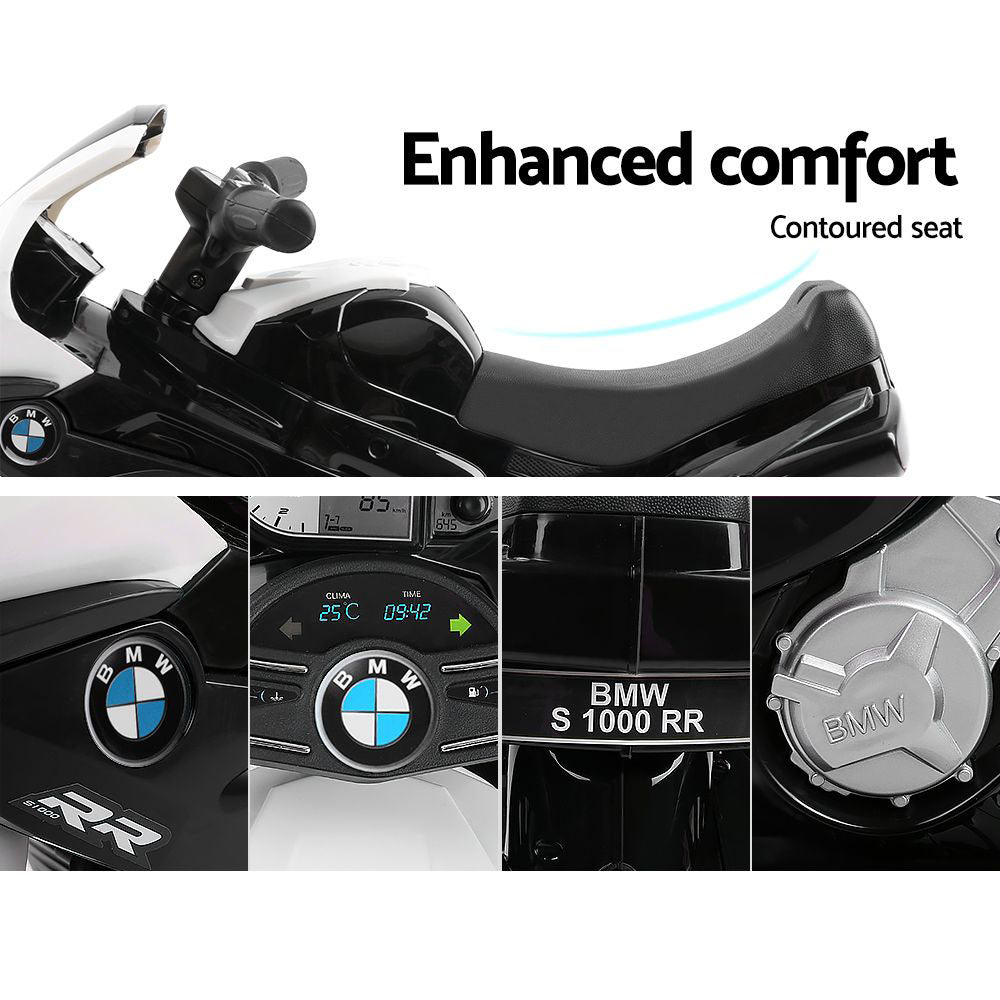 Kids Ride On Car Electric Ride On Cars Motorcycle Motorbike BMW Licensed S1000RR - Black