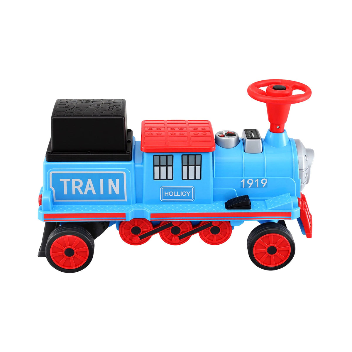Kids Ride on Car Train 12V Electric Toy 2 Seaters Storage 87cm Blue