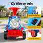 Kids Ride on Car Train 12V Electric Toy 2 Seaters Storage 87cm Blue