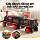 Kids Ride on Car Train 12V Electric Toy 2 Seater 136cm