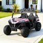 Rigo Kids Ride On Car Electric Toys Cars Headlight Music Remote Control Pink
