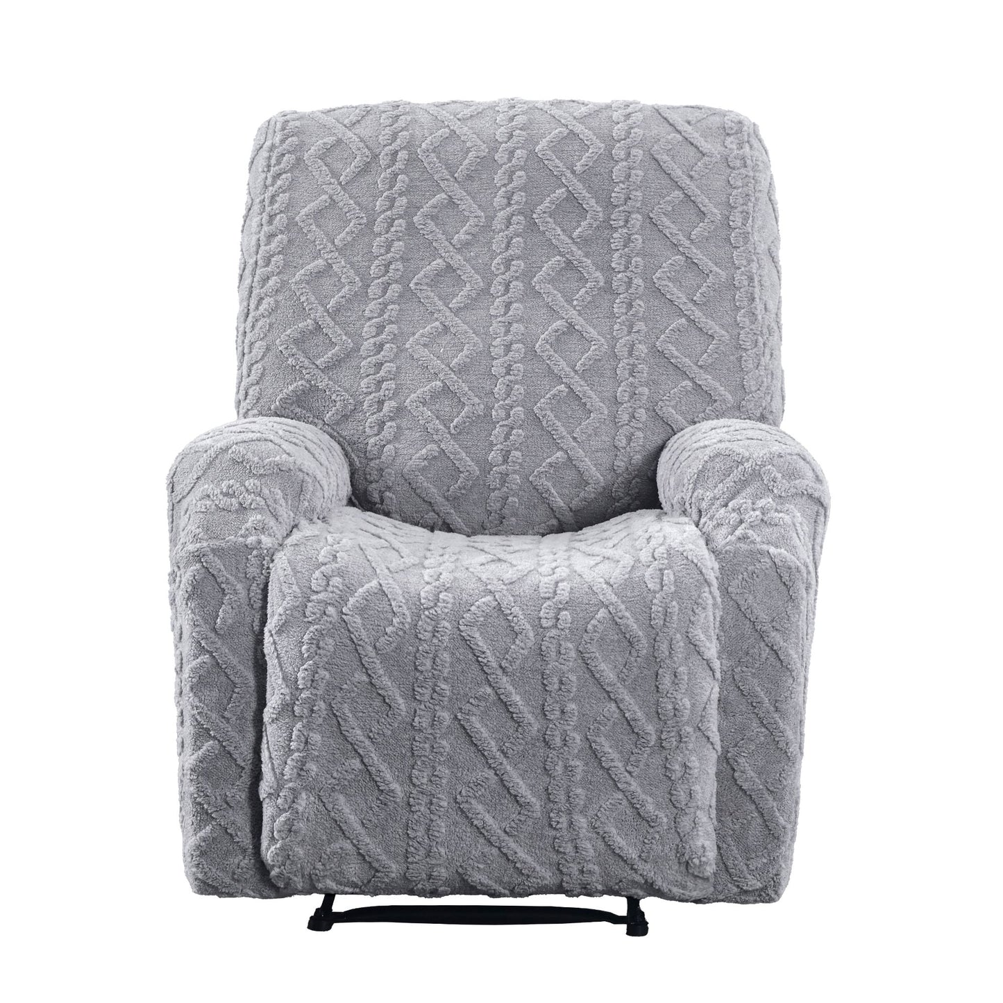 Recliner Chair Covers with Storage Side Pockets Grey