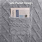 Recliner Chair Covers with Storage Side Pockets Grey