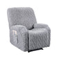 Recliner Chair Covers with Storage Side Pockets Grey