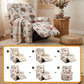Stretch Kids Recliner Cover 4-Pieces Recliner Chair Slipcovers Printed Polyester