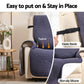 Quilted Recliner Chair Covers 100% Waterproof Recliner Slipcovers Grey