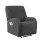 Recliner Chair Covers with Storage Side Pockets Grey Fabric