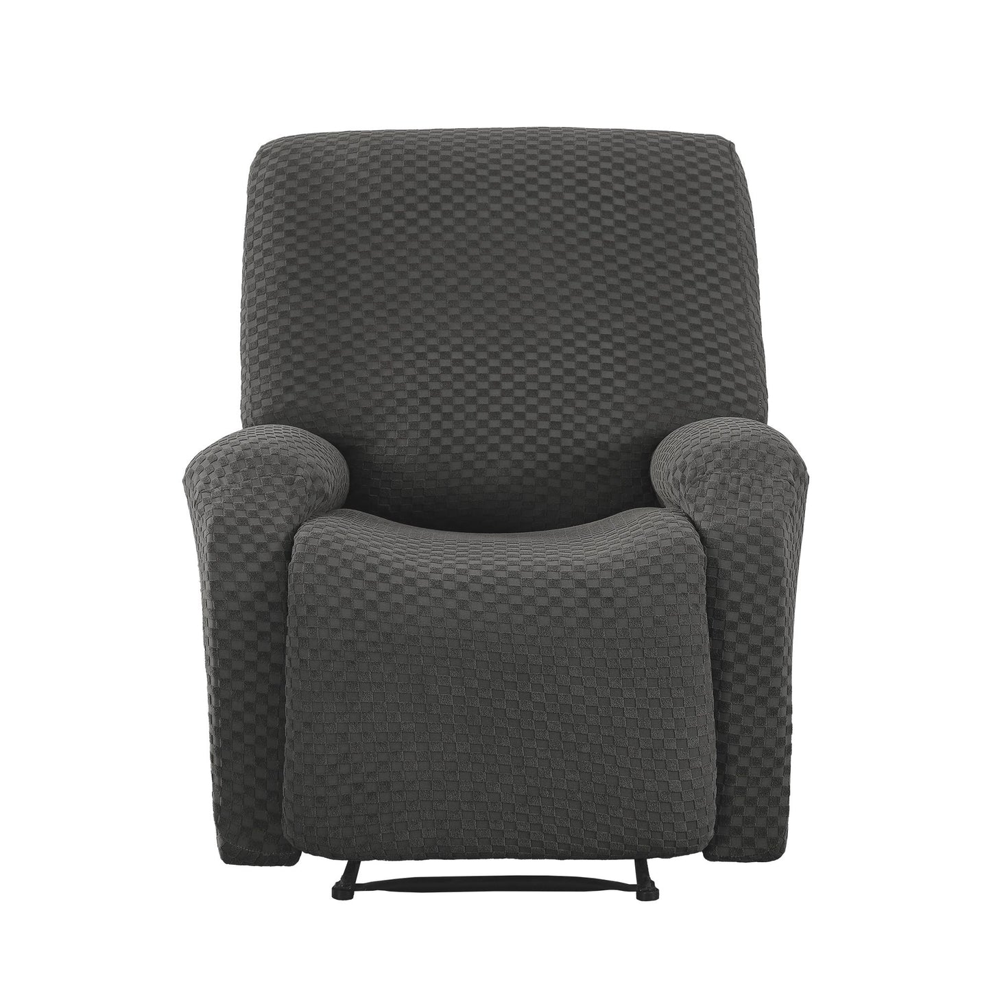 Recliner Chair Covers with Storage Side Pockets Grey Fabric