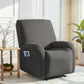 Recliner Chair Covers with Storage Side Pockets Grey Fabric