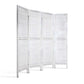 4 Panel Room Divider Screen 163x170cm - White