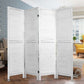 4 Panel Room Divider Screen 163x170cm - White