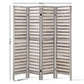 4 Panel Room Divider Screen 163x170cm Louver - Grey
