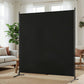Room Divider Screen 175x180cm Fabric Black