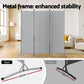 3 Panel Room Divider Screen 260x180cm Fabric Grey