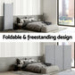 3 Panel Room Divider Screen 260x180cm Fabric Grey