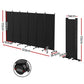 6 Panel Room Divider Screen 323cm Wheel Fabric - Black