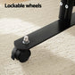 6 Panel Room Divider Screen 323cm Wheel Fabric - Black